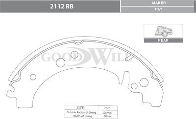 GoodWill 2112 RB - Kit ganasce freno autozon.pro