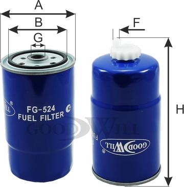 GoodWill FG 524 - Filtro carburante autozon.pro