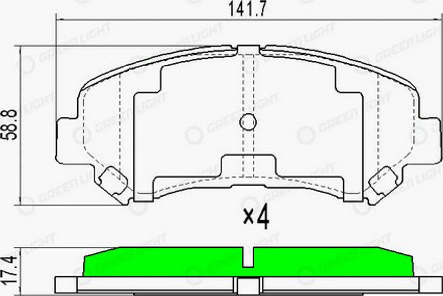 Green Light GLBP0092 - Kit pastiglie freno, Freno a disco autozon.pro