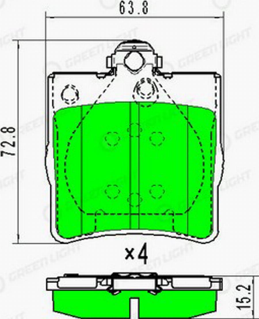 Green Light GLBP0046 - Kit pastiglie freno, Freno a disco autozon.pro