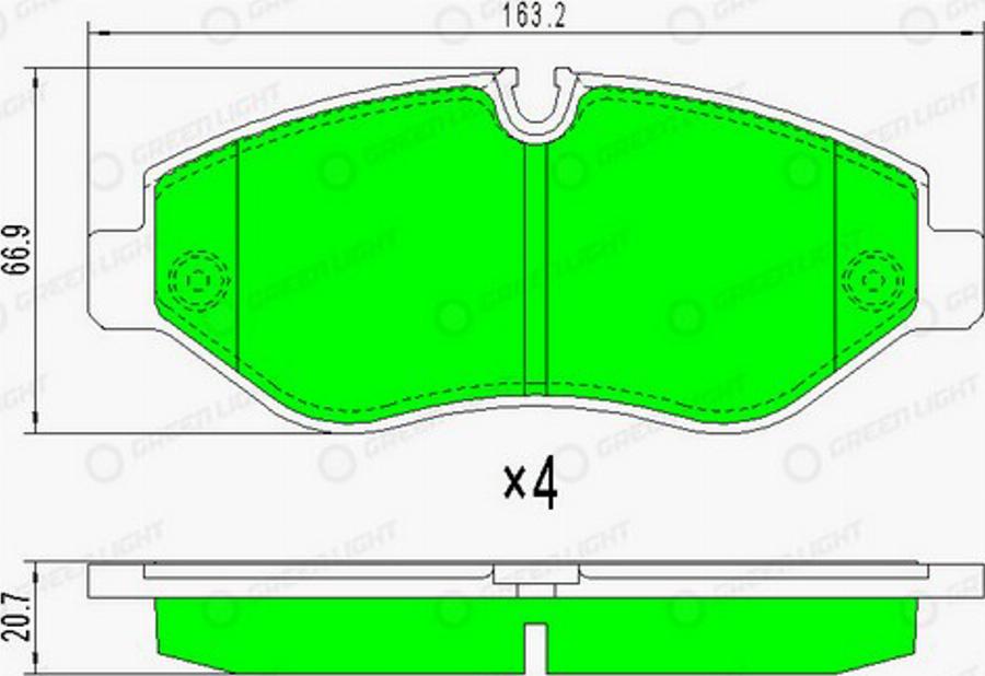 Green Light GLBP0064 - Kit pastiglie freno, Freno a disco autozon.pro