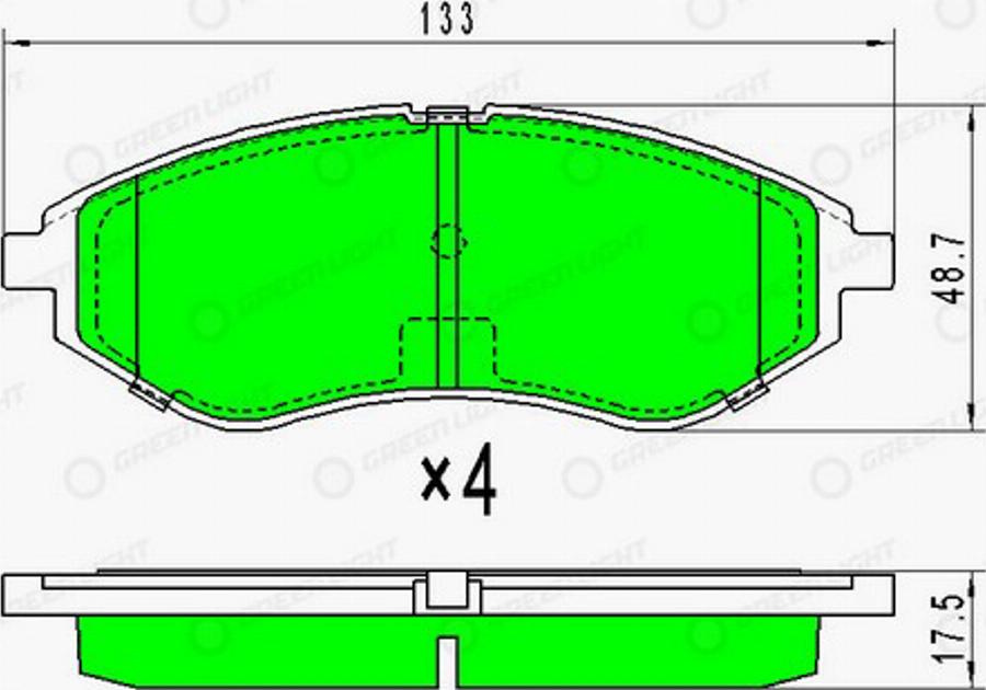 Green Light GLBP0089 - Kit pastiglie freno, Freno a disco autozon.pro