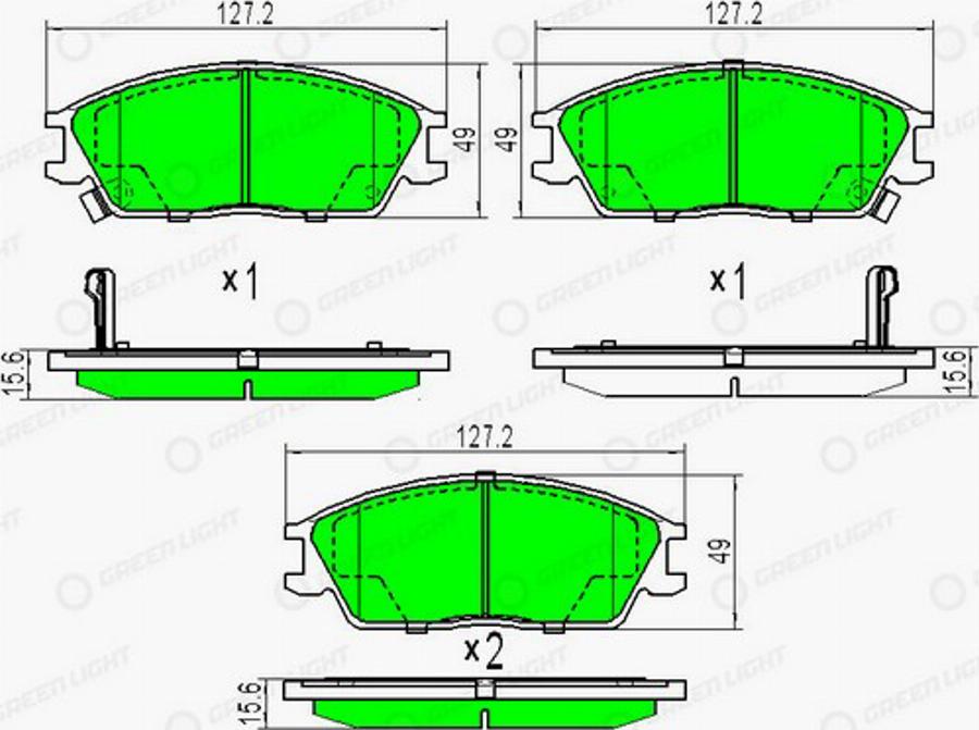 Green Light GLBP0086 - Kit pastiglie freno, Freno a disco autozon.pro