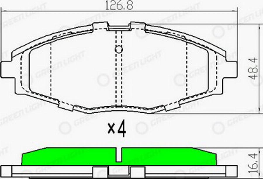 Green Light GLBP0154 - Kit pastiglie freno, Freno a disco autozon.pro