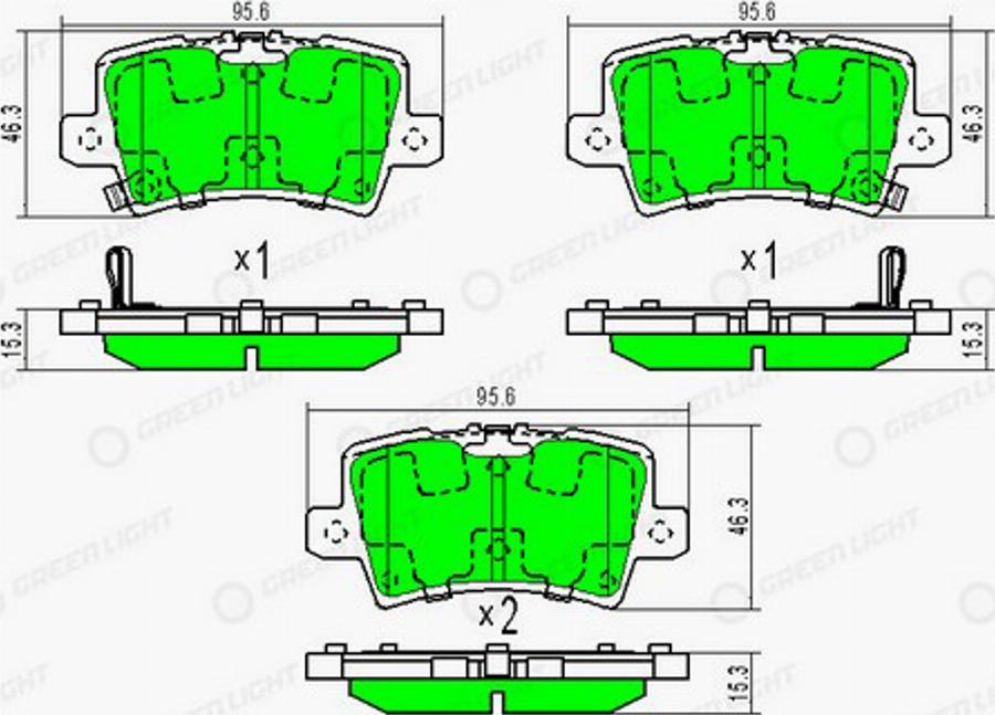 Green Light GLBP0169 - Kit pastiglie freno, Freno a disco autozon.pro