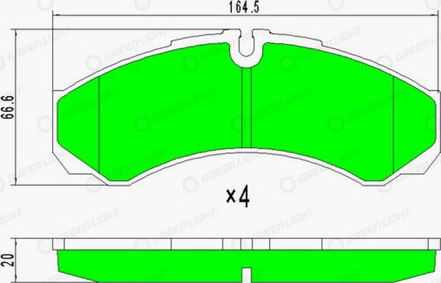 Green Light GLBP0116 - Kit pastiglie freno, Freno a disco autozon.pro