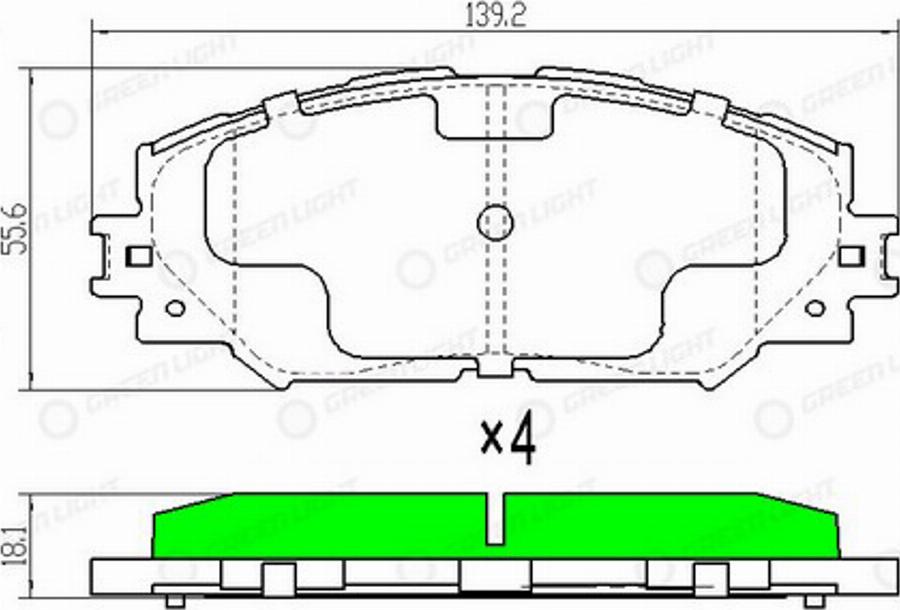 Green Light GLBP0356 - Kit pastiglie freno, Freno a disco autozon.pro