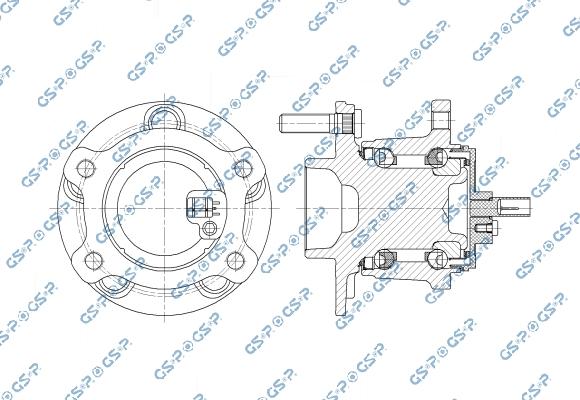 GSP 9400728K - Kit cuscinetto ruota autozon.pro