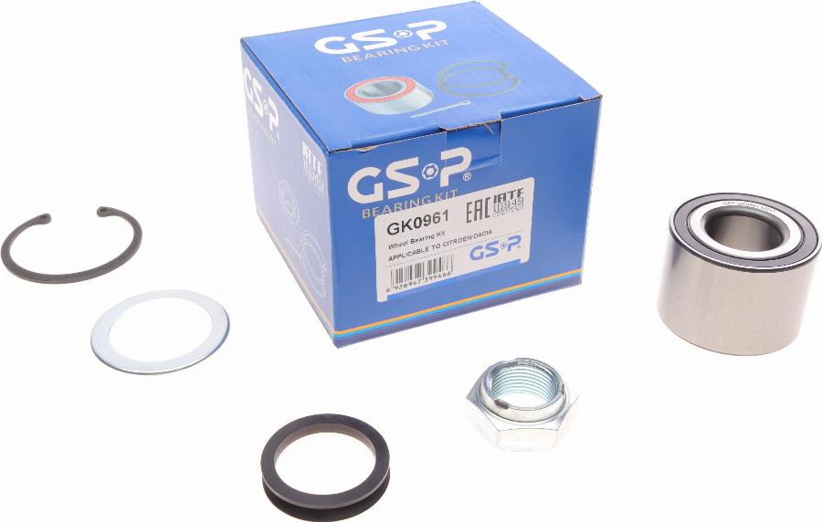 GSP GK0961 - Kit cuscinetto ruota autozon.pro