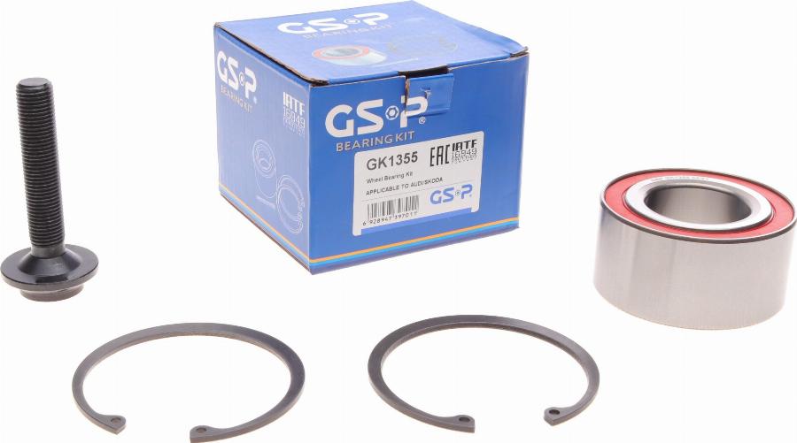 GSP GK1355 - Kit cuscinetto ruota autozon.pro