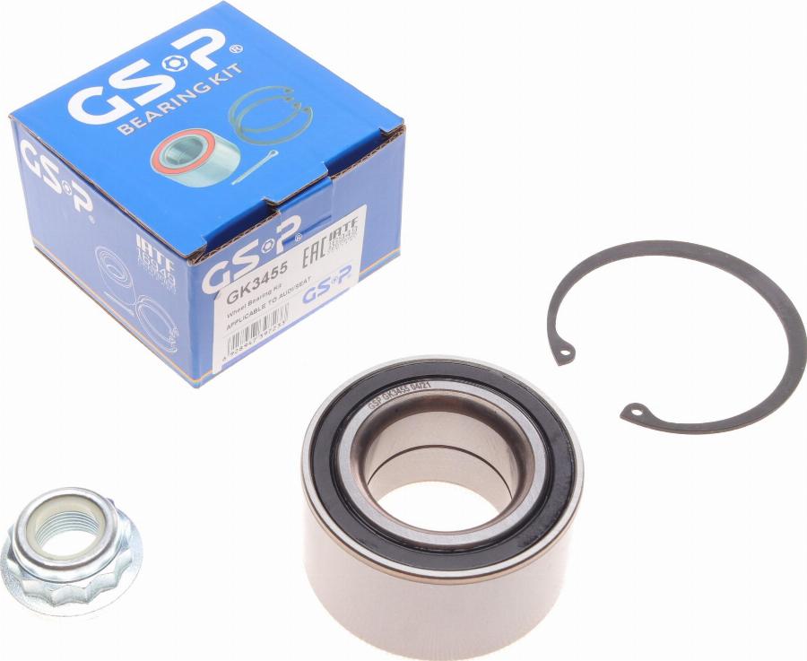 GSP GK3455 - Kit cuscinetto ruota autozon.pro