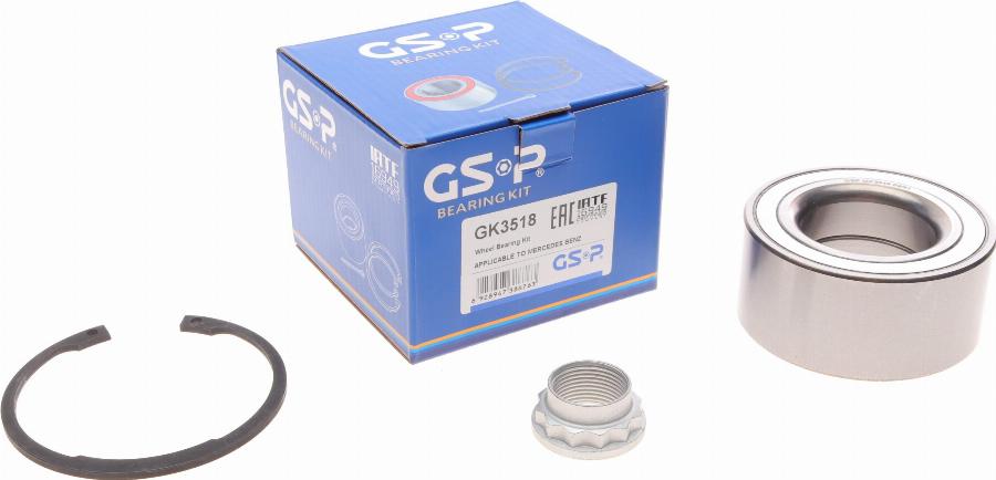 GSP GK3518 - Kit cuscinetto ruota autozon.pro