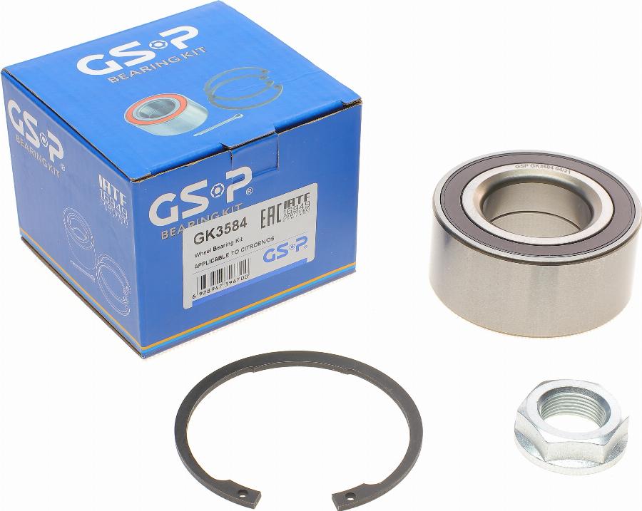 GSP GK3584 - Kit cuscinetto ruota autozon.pro