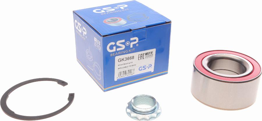 GSP GK3668 - Kit cuscinetto ruota autozon.pro