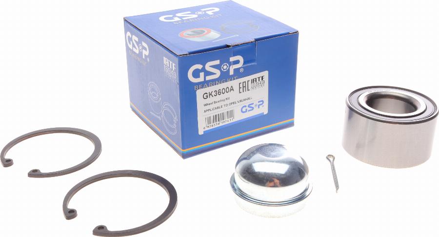 GSP GK3600A - Kit cuscinetto ruota autozon.pro