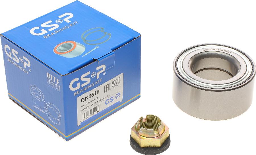 GSP GK3616 - Kit cuscinetto ruota autozon.pro