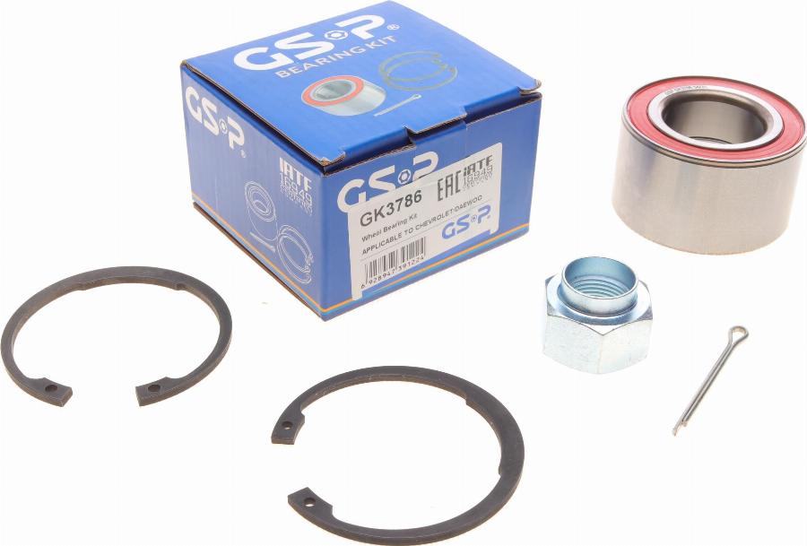 GSP GK3786 - Kit cuscinetto ruota autozon.pro