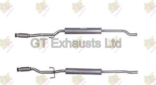 GT Exhausts GBM477 - Silenziatore centrale autozon.pro