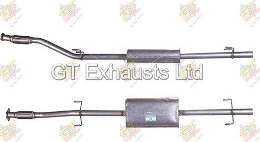 GT Exhausts GMZ348 - Silenziatore centrale autozon.pro