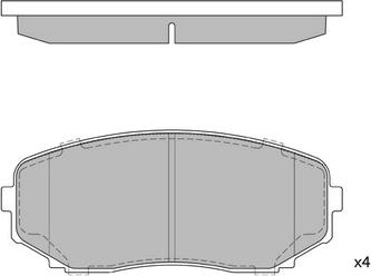 Hagen GP1603 - Kit pastiglie freno, Freno a disco autozon.pro