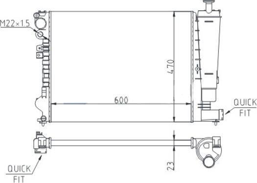 Hart 605 977 - Radiatore, Raffreddamento motore autozon.pro