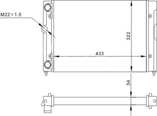 Hart 600 356 - Radiatore, Raffreddamento motore autozon.pro