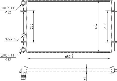 Hart 601 387 - Radiatore, Raffreddamento motore autozon.pro