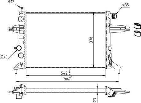 Hart 601 707 - Radiatore, Raffreddamento motore autozon.pro