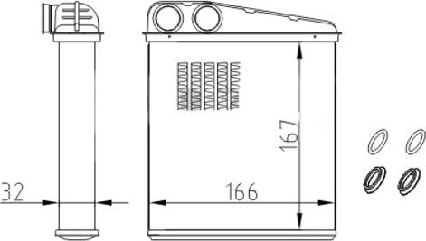 Hart 608 008 - Scambiatore calore, Riscaldamento abitacolo autozon.pro