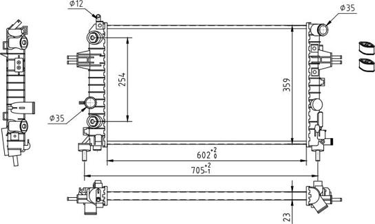 Hart 608 130 - Radiatore, Raffreddamento motore autozon.pro