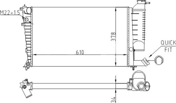 Hart 608 359 - Radiatore, Raffreddamento motore autozon.pro