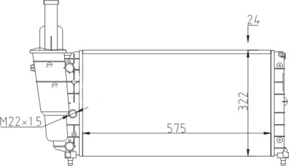 Hart 603 568 - Radiatore, Raffreddamento motore autozon.pro