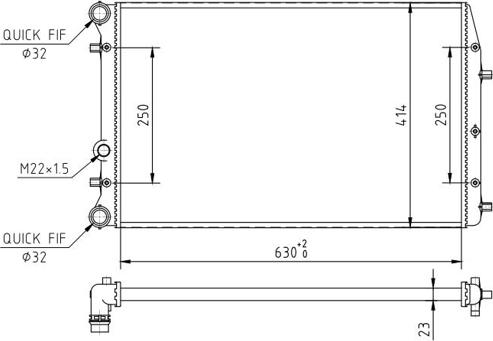 Hart 603 175 - Radiatore, Raffreddamento motore autozon.pro