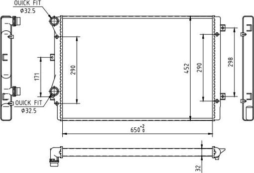 Hart 610 659 - Radiatore, Raffreddamento motore autozon.pro