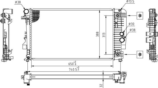 Hart 618 605 - Radiatore, Raffreddamento motore autozon.pro