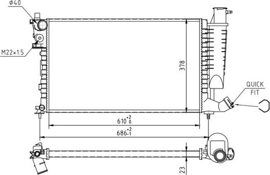 Hart 637 132 - Radiatore, Raffreddamento motore autozon.pro