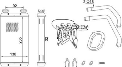 Hart 623 329 - Scambiatore calore, Riscaldamento abitacolo autozon.pro