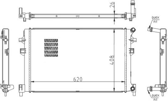 Hart 623 790 - Radiatore, Raffreddamento motore autozon.pro