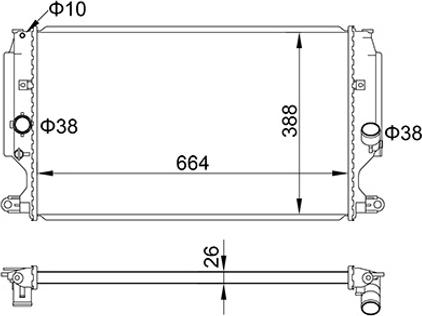 Hart 622 326 - Radiatore, Raffreddamento motore autozon.pro