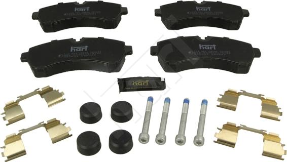 Hart 249 004 - Kit pastiglie freno, Freno a disco autozon.pro