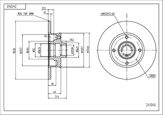 Hart 241 040 - Discofreno autozon.pro