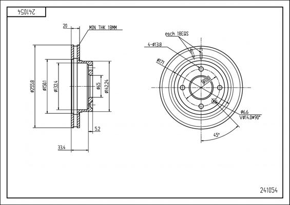 Hart 241 054 - Discofreno autozon.pro