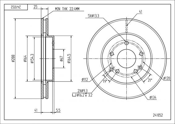 Hart 241 052 - Discofreno autozon.pro