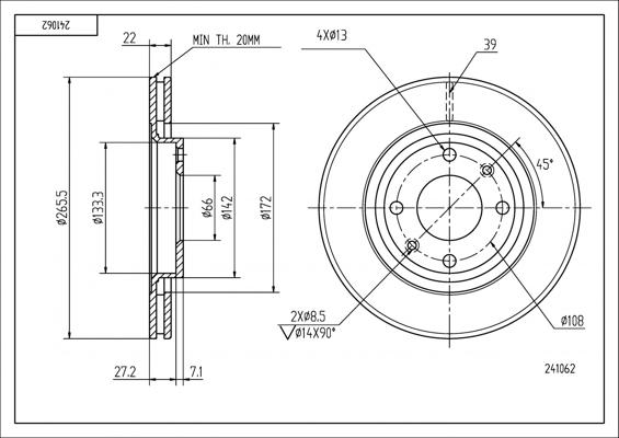 Hart 241 062 - Discofreno autozon.pro