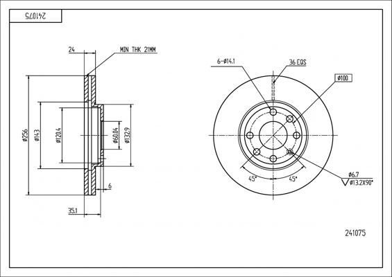 Hart 241 075 - Discofreno autozon.pro