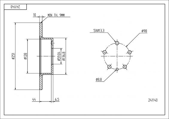 Hart 241 140 - Discofreno autozon.pro