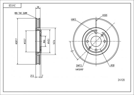 Hart 241 120 - Discofreno autozon.pro