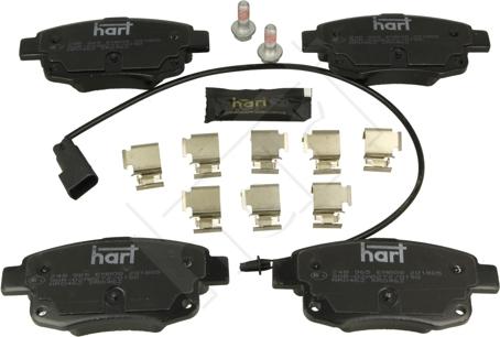 Hart 248 965 - Kit pastiglie freno, Freno a disco autozon.pro