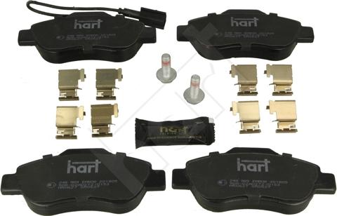 Hart 248 989 - Kit pastiglie freno, Freno a disco autozon.pro