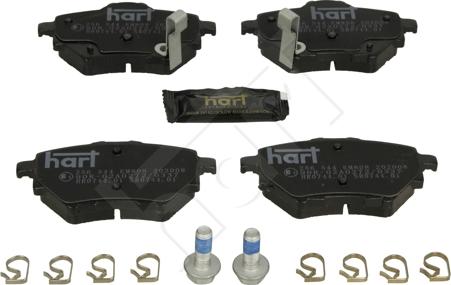 Hart 256 544 - Kit pastiglie freno, Freno a disco autozon.pro